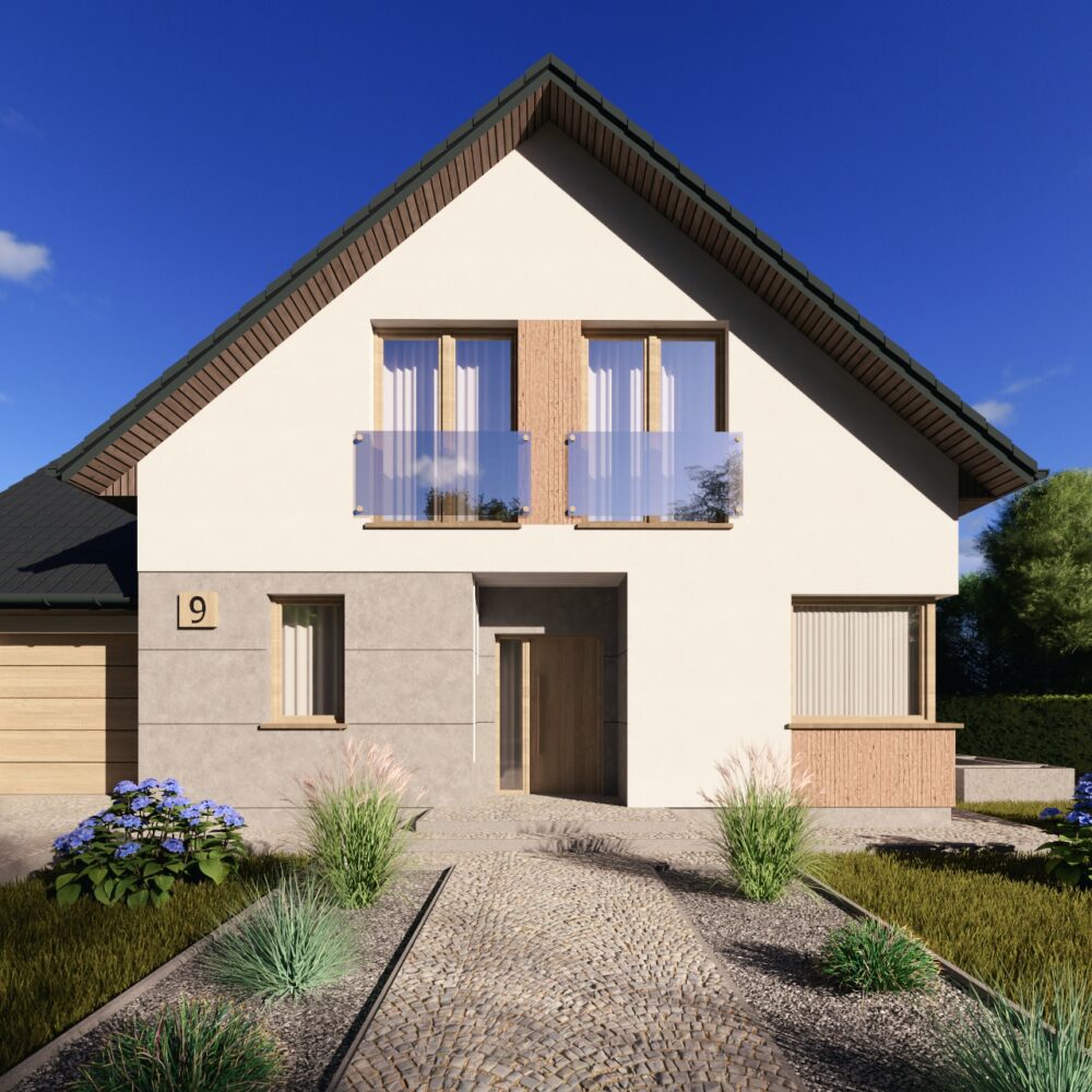 Projekt elewacji jednorodzinnego domu